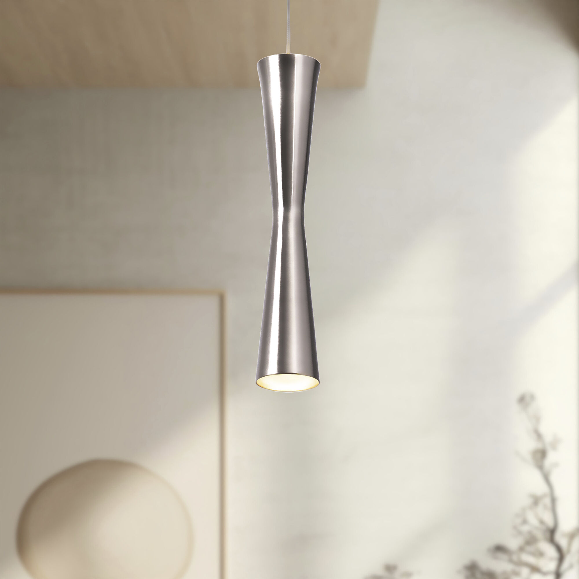 Robson Pendant Ceiling Light in Chrome