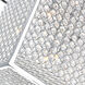 Cube 3 Light 12 inch Chrome Chandelier Ceiling Light