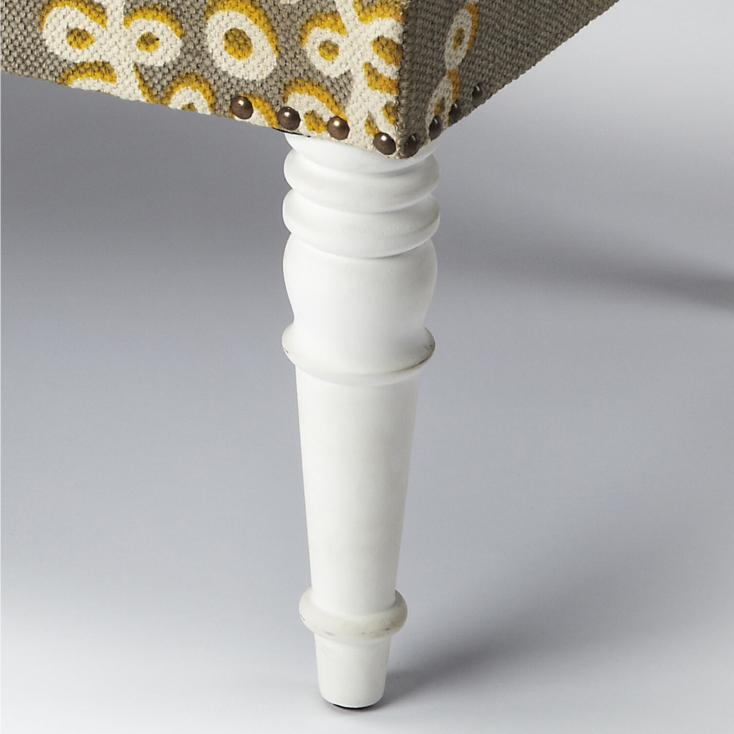 Accent Seating Lucinda Upholstered White Bench