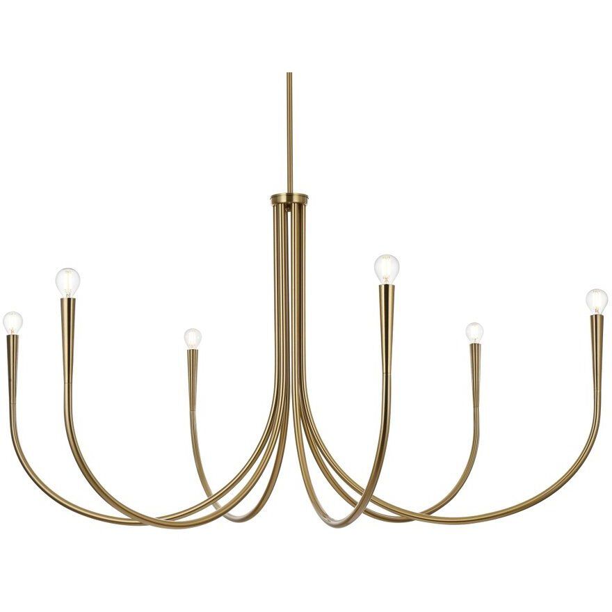 Layne 6 Light 50 inch Gold Chandelier Ceiling Light