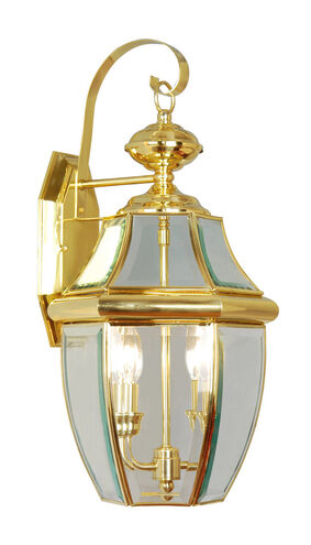 Monterey 2 Light 20 inch Polished Brass Outdoor Wall Lantern