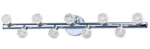 Bejewel LED LED 34 inch Polished Nickel and Satin Nickel Vanity Light Wall Light