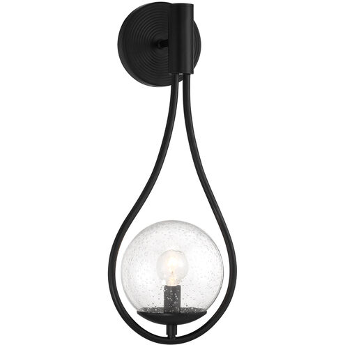 Encino 1 Light 8 inch Matte Black Wall Sconce Wall Light