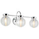 Ridge Wall Sconce Wall Light in Chrome and Clear