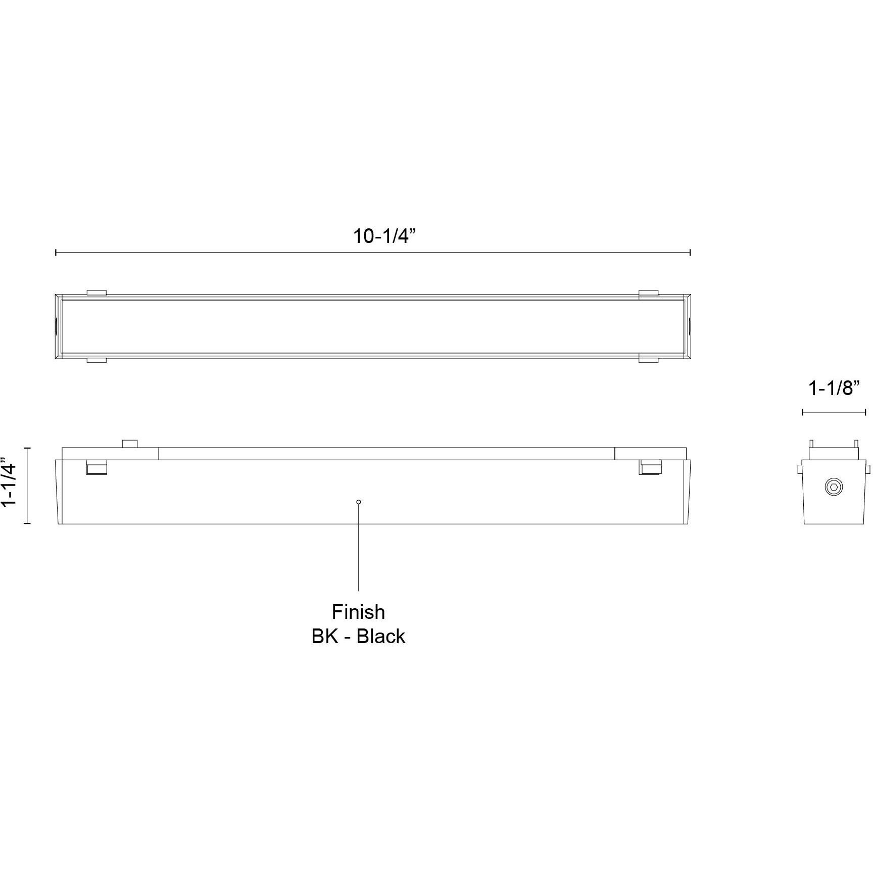 Jaren 48V DC Black Trilo Track Light Bar Ceiling Light