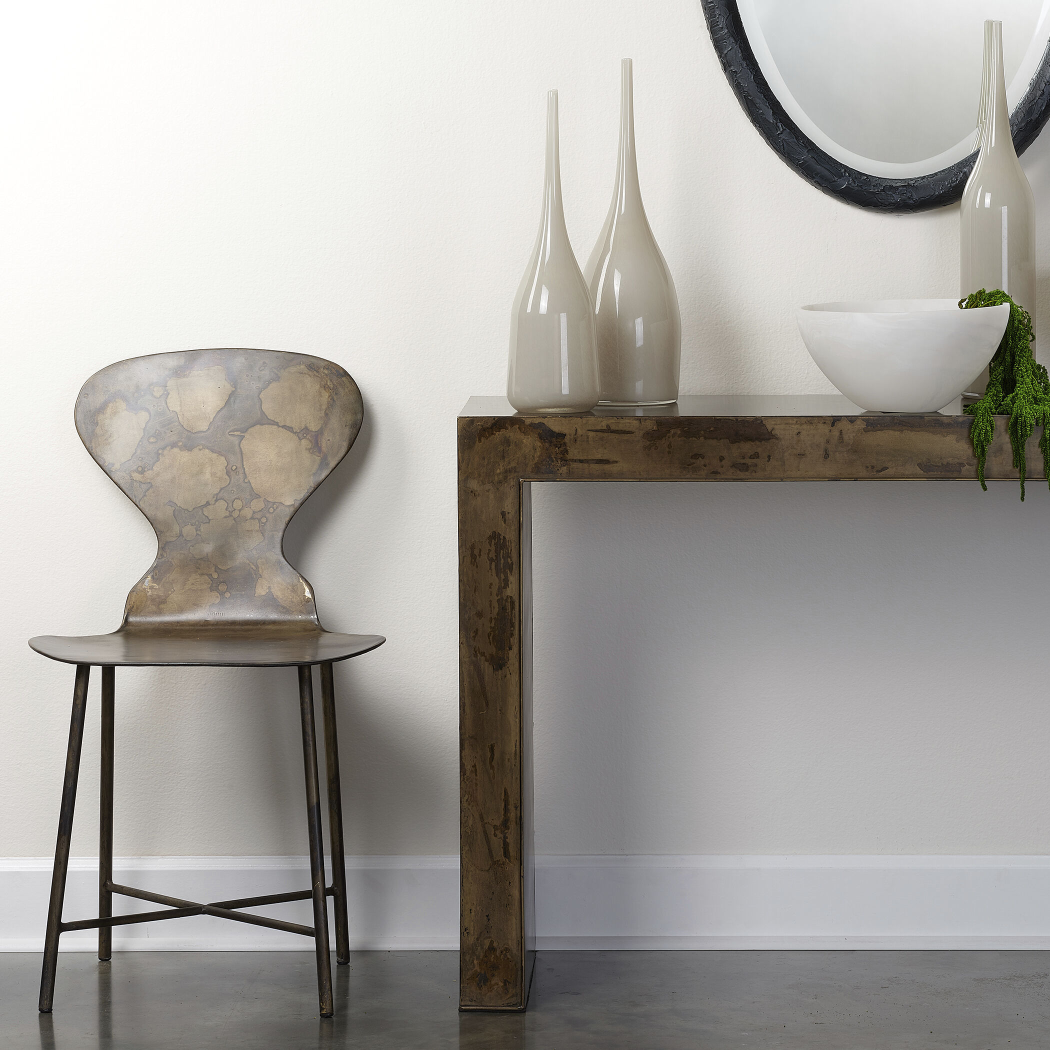 McCallan Metal Acid Washed Metal Dining Chair