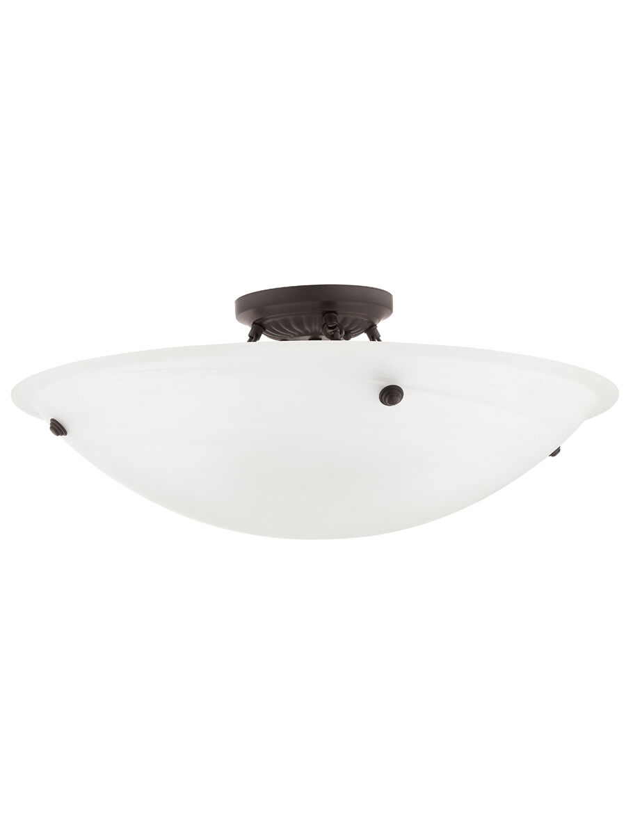Oasis 4 Light 24 inch Bronze Semi-Flush Mount Ceiling Light