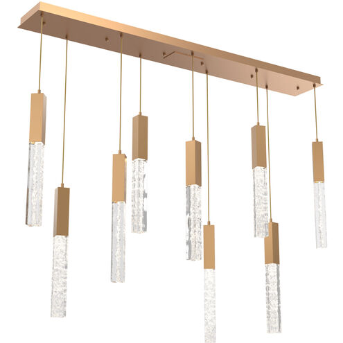 Axis LED 62.5 inch Novel Brass Linear Pendant Ceiling Light in 2700K LED, Multi-Port