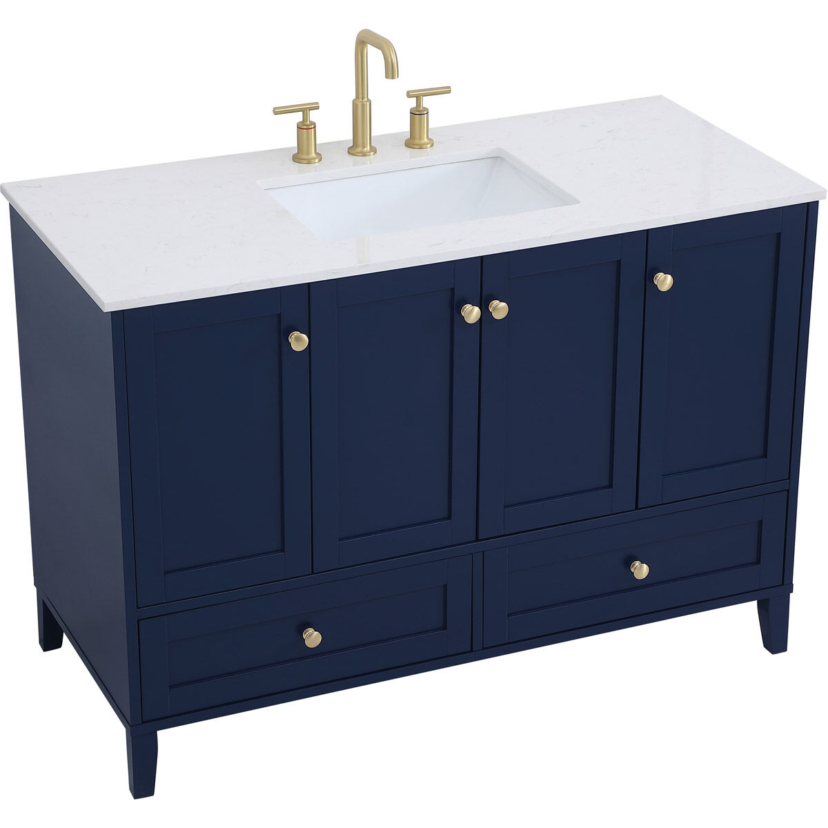 Sommerville 48 X 22 X 34 inch Blue Vanity Sink Set
