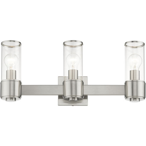 Quincy 3 Light 22.5 inch Brushed Nickel Vanity Wall Sconce Wall Light
