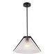 Baltic 1 Light 15 inch Black and Brushed Brass Down Pendant Ceiling Light