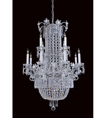 Metropolitan 12 Light 37.5 inch F031 Silver Painted Chandelier Ceiling Light, Vintage