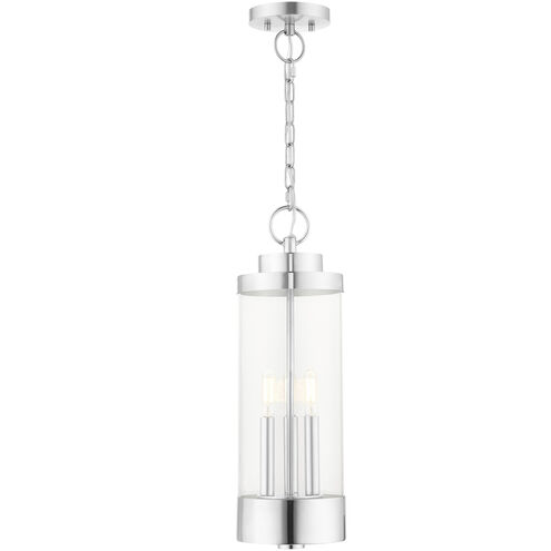 Hillcrest 3 Light 7 inch Polished Chrome Outdoor Pendant Lantern