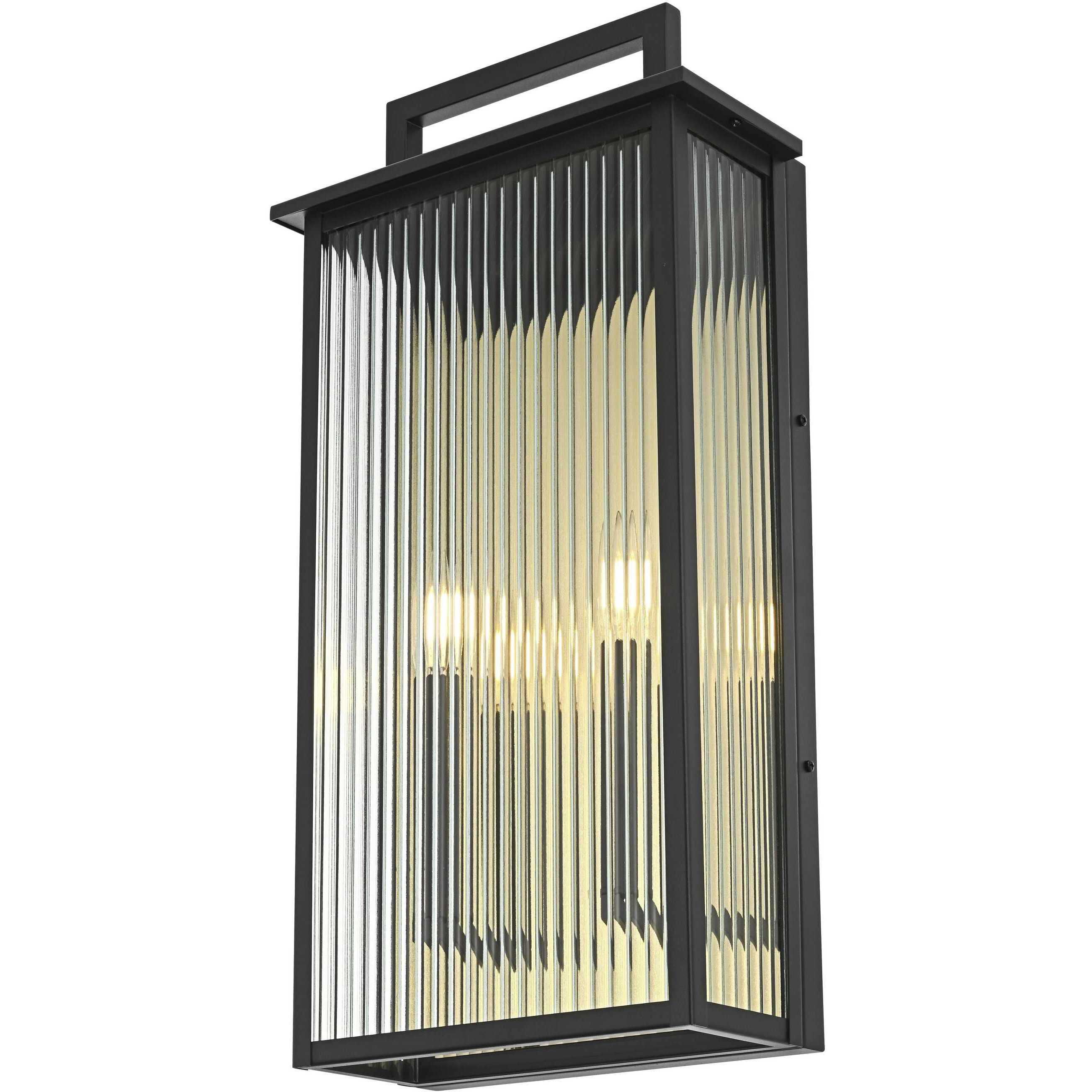 Kannon 2 Light 23 inch Black Outdoor Wall Sconce