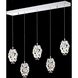 Continental Fashion LED 5 inch Silver Chandelier Ceiling Light