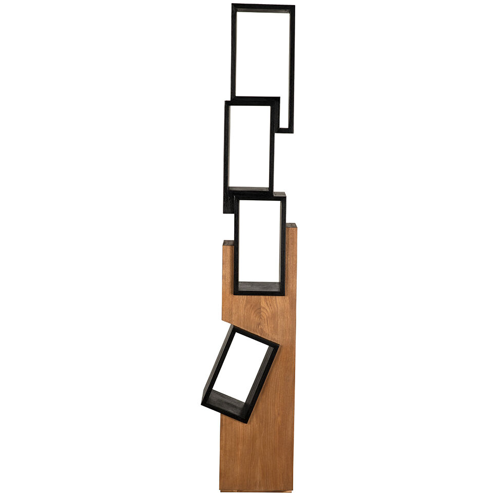 Jackson Charcoal Black and Clear Coat Flat Bookcase