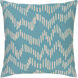 Somerset 22 X 22 inch Aqua and Beige Throw Pillow