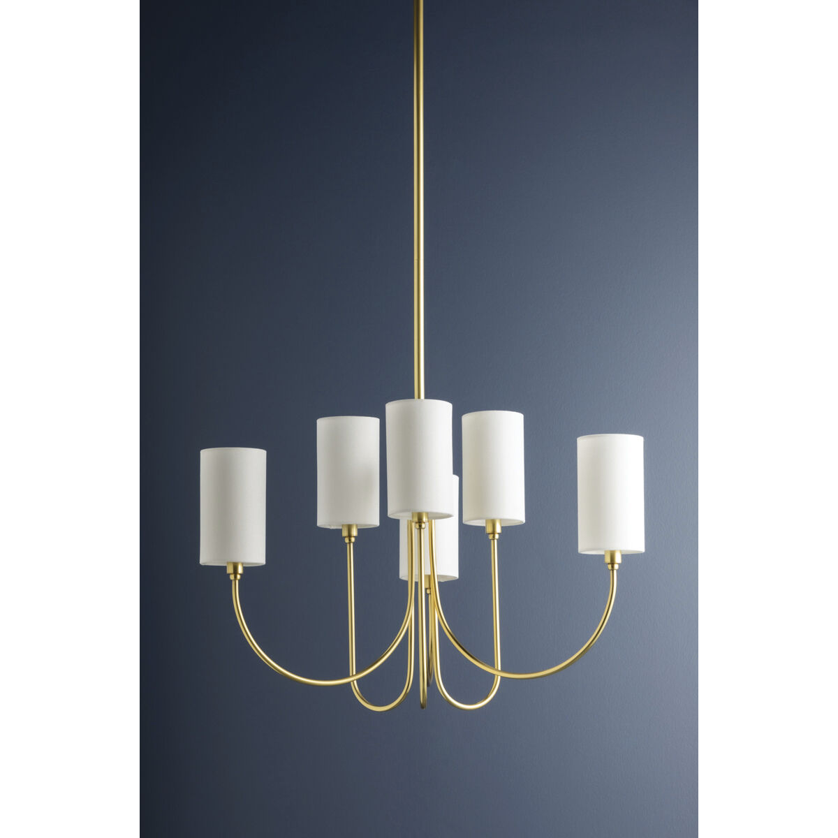 Harlem 6 Light 27.5 inch Aged Brass Chandelier Ceiling Light