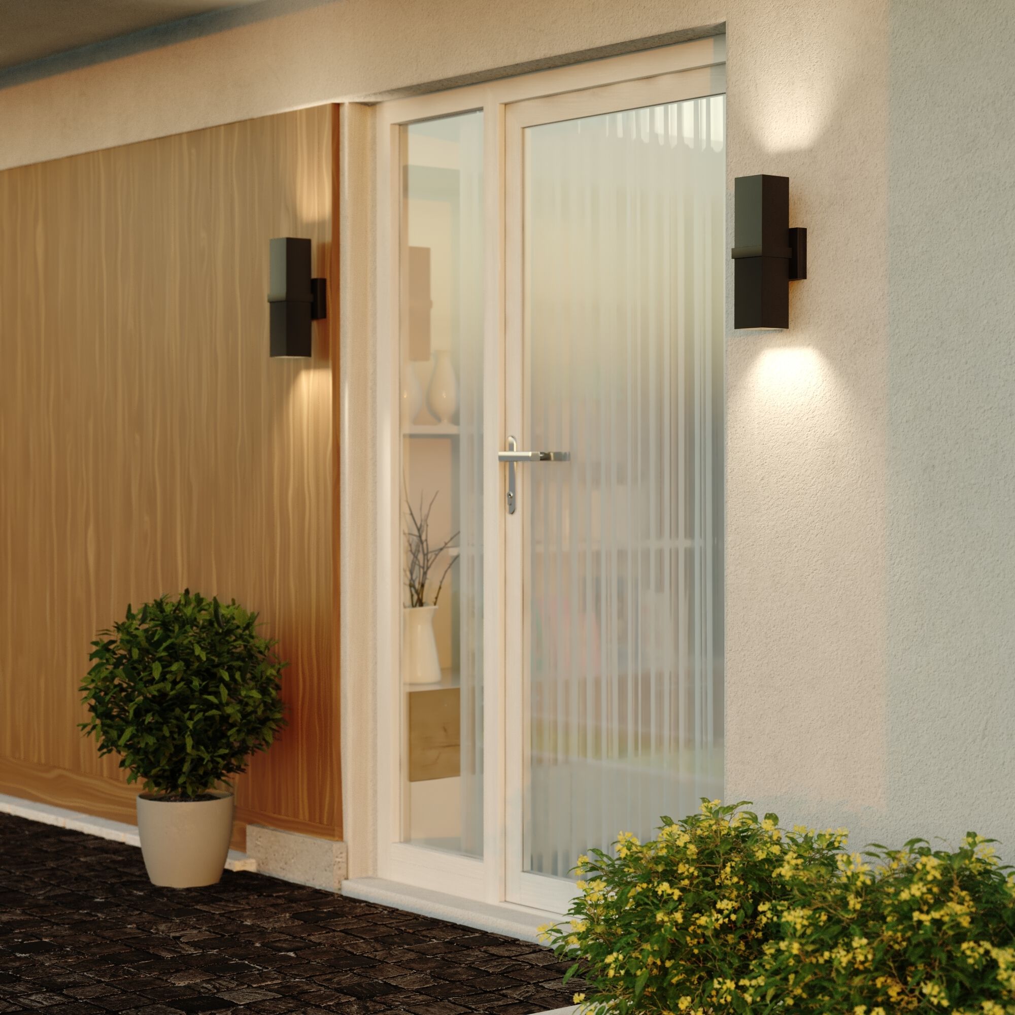 Lavage LED 14 inch Textured Black Outdoor Wall in 2