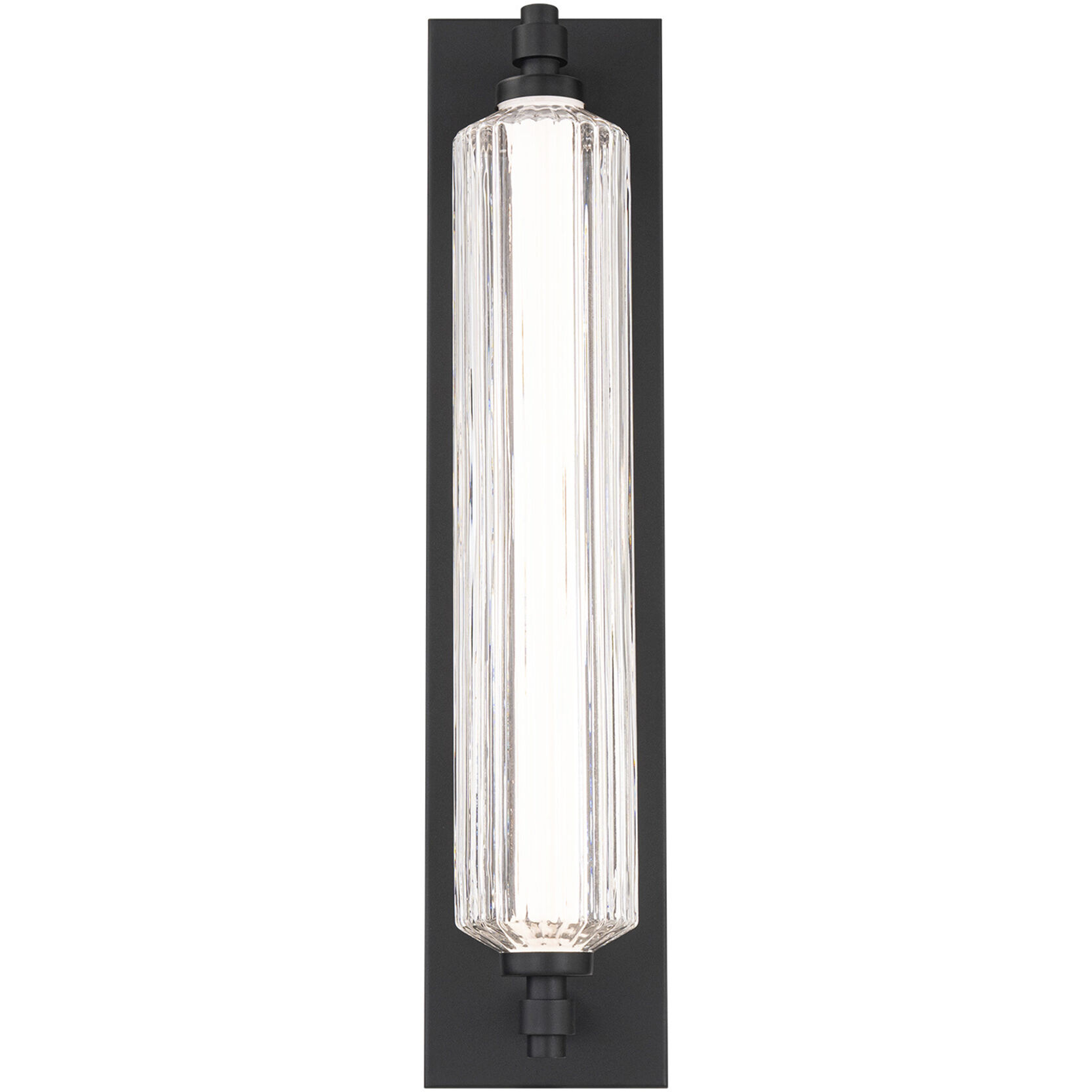 Portos LED 25 inch Black Outdoor Wall Light, dweLED