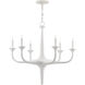Albion 6 Light 31 inch Gesso White Chandelier Ceiling Light