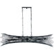 Rikki 8 Light 48 inch Carbon and Aged Gold Linear Pendant Ceiling Light
