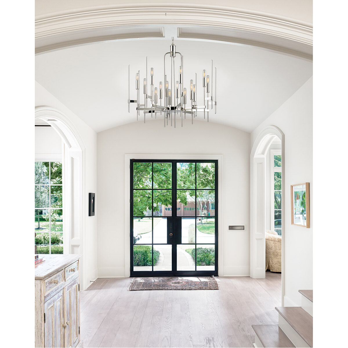 Bari 16 Light 30 inch Polished Nickel Chandelier Ceiling Light