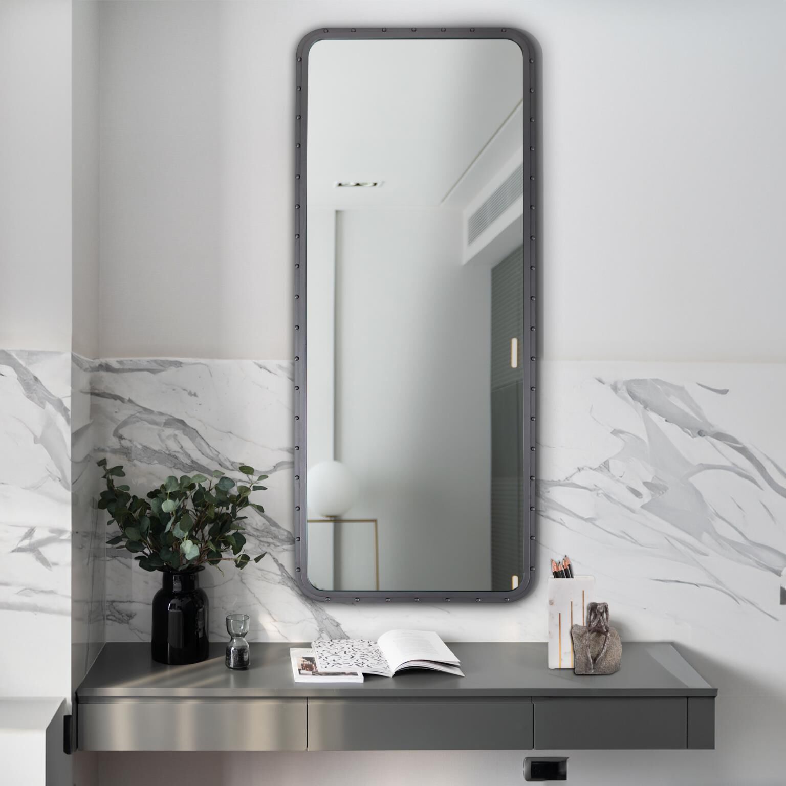 Fordham 72 X 30 inch Charcoal Dressing Mirror