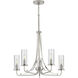 Riley 5 Light 24 inch Brushed Nickel Chandelier Ceiling Light