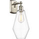 Ballston Cindyrella LED 7 inch Brushed Satin Nickel Sconce Wall Light in Clear Glass