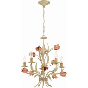 Southport 5 Light 20 inch Sage Rose Chandelier Ceiling Light