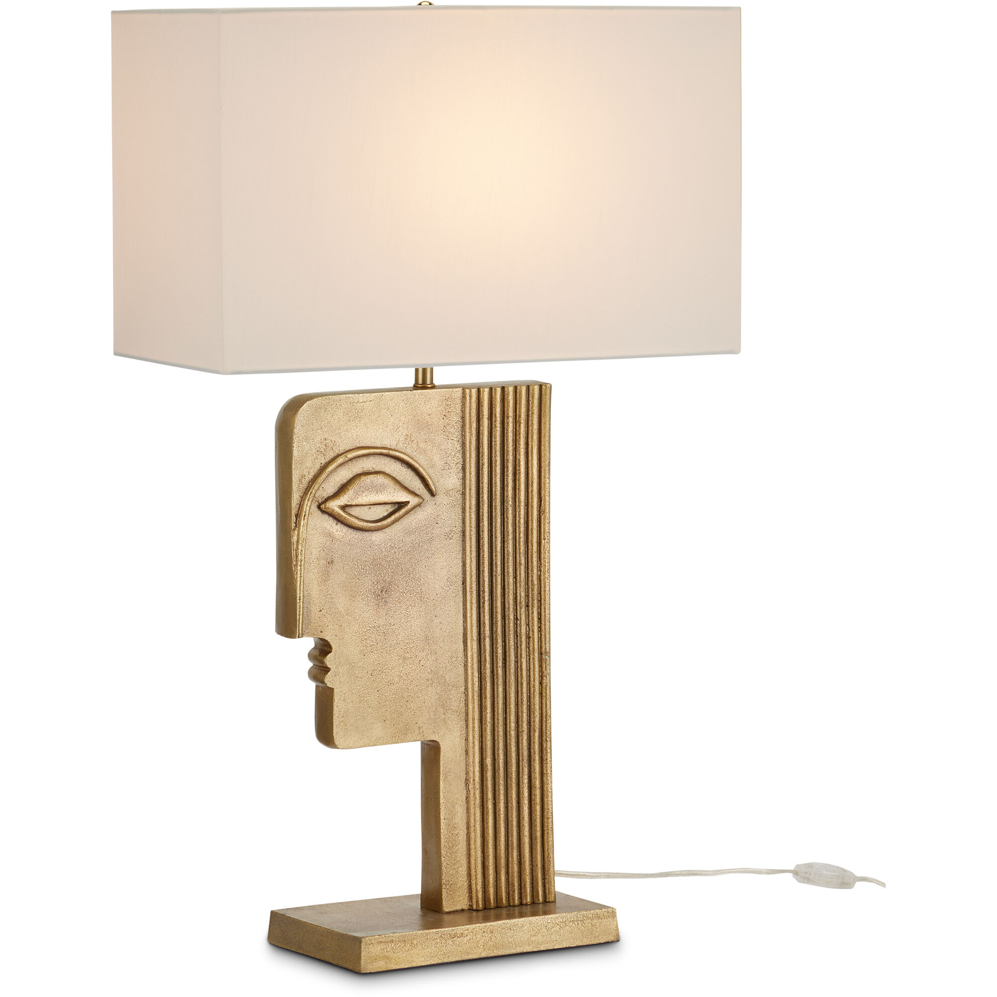 Thebes 30 inch 100 watt Antique Brass Table Lamp Portable Light