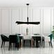 Solara 72 inch Black Chandelier Ceiling Light