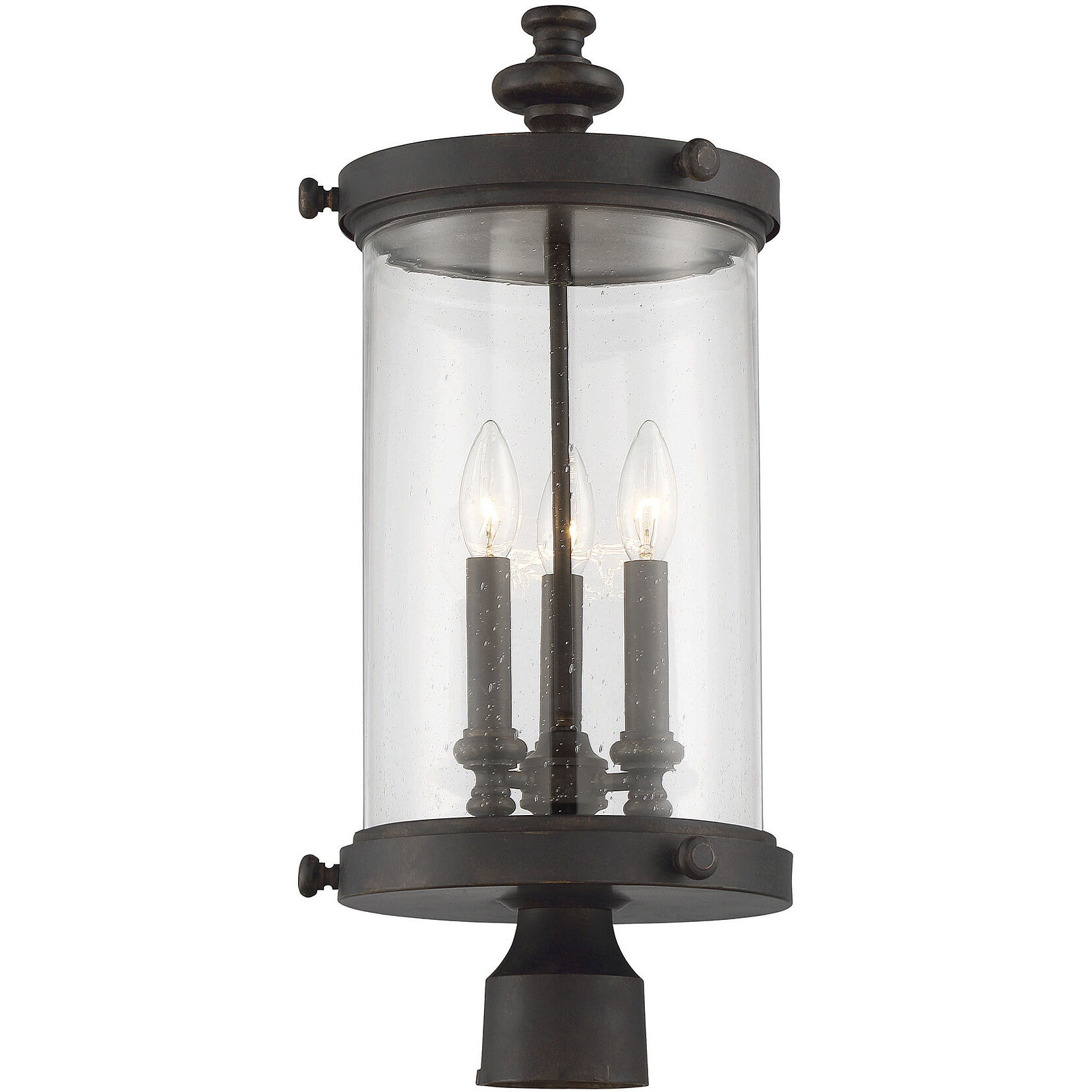 Palmer 3 Light 22 inch Walnut Patina Outdoor Post Lantern