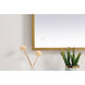 Pier 30 X 27 inch Brass LED Mirror