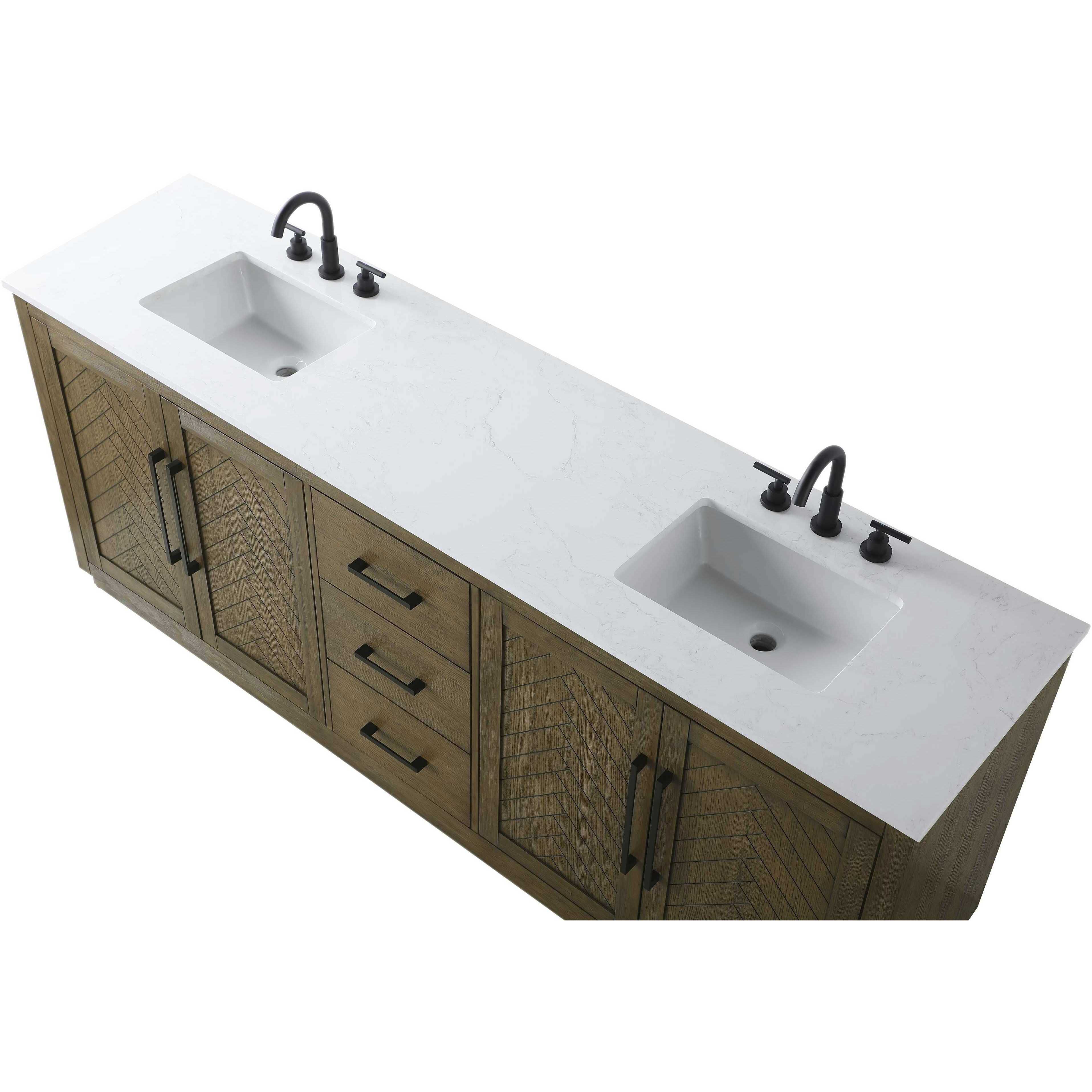 Chase 84 X 34 inch Hazel Oak Bathroom Vanity Cabinet