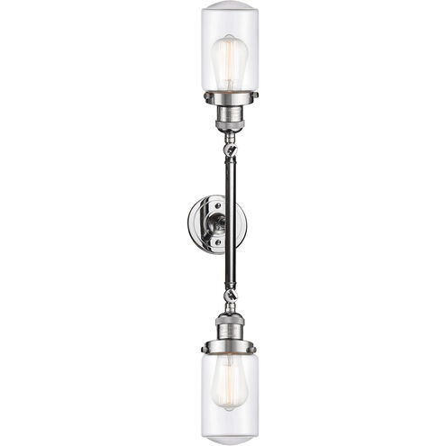 Franklin Restoration Dover LED 5 inch Polished Chrome Bath Vanity Light Wall Light in Clear Glass, Franklin Restoration