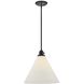 Arti 1 Light 15 inch Black with Cased Opal glass Pendant Ceiling Light in Black / Cased Opal