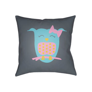 Littles 18 X 18 inch Grey and Yellow Outdoor Throw Pillow