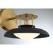 Gavin 1 Light 9 inch Black with Warm Brass Accents Wall Sconce Wall Light