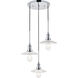 Waltz 3 Light 19 inch Chrome Pendant Ceiling Light
