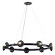 Palta 9 Light Black Chandelier Ceiling Light, 1 Tier, Medium