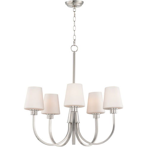 Shelter 5 Light 27 inch Satin Nickel Chandelier Ceiling Light