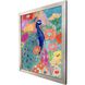 Floral Peacock 32 X 26 inch Non-Glass Framed Art, Propac