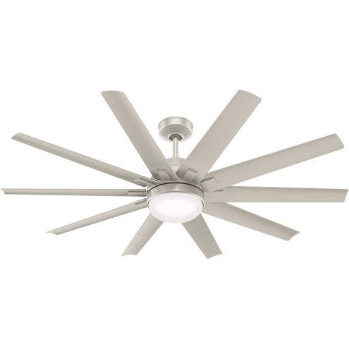 Overton 60 inch Matte Nickel Outdoor Ceiling Fan