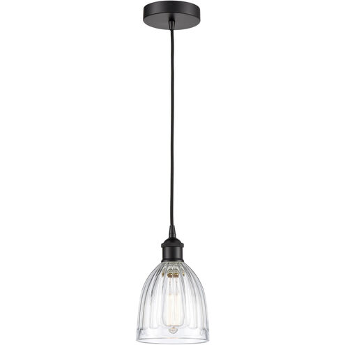 Edison Brookfield 1 Light 6 inch Matte Black Mini Pendant Ceiling Light