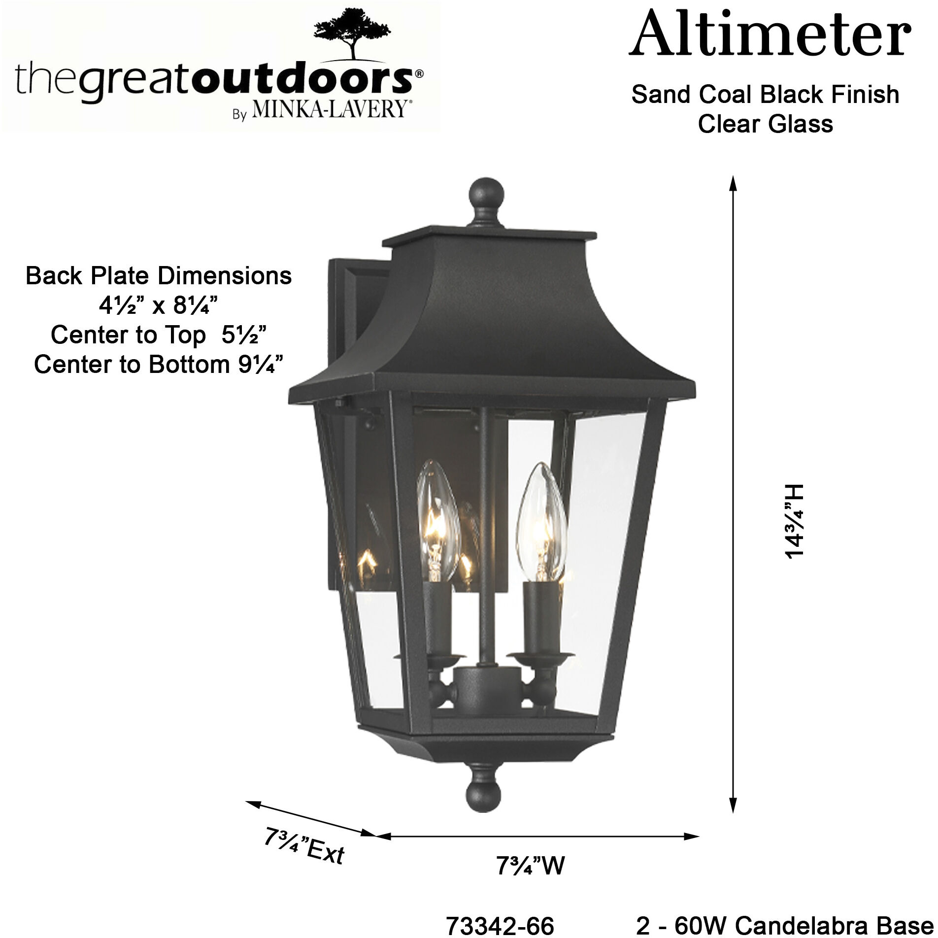 Altimeter Outdoor Wall Mount in Sand Coal, Great Outdoors