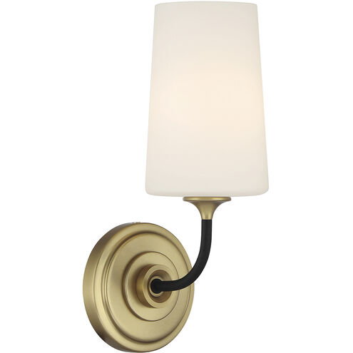 Niles 1 Light 6.25 inch Black Forged and Modern Gold Bath Wall Sconce Wall Light