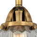 Nouveau 2 Chatham Sconce Wall Light in Black Antique Brass, Clear Glass