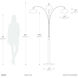 Luna Bella 92 inch 9 watt Weathered Brass and Black Arc Floor Lamp Portable Light